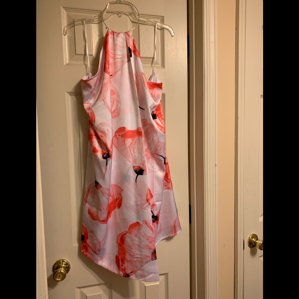 Mini backless, sleeveless shift dress